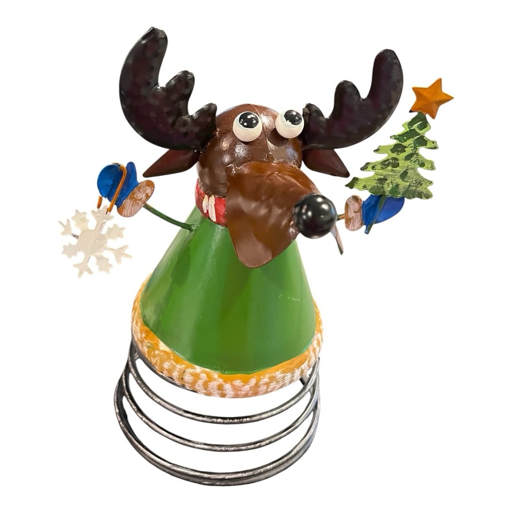 Metal Reindeer W/ Coil‎ Spring Christmas Holiday Decor 12"- see Video
